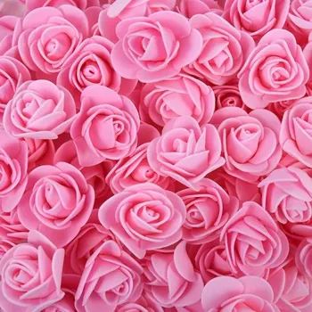 umělá květina Umělé květy na dekoraci 100 ks Sada umělých růží Dekorační květy růžová