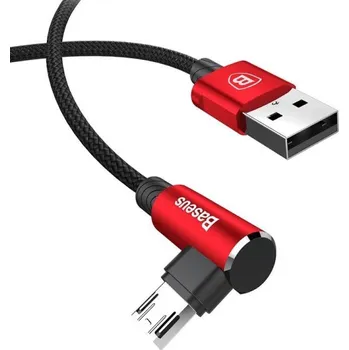 Datový kabel Lomený kabel USB na Micro USB červená 2 m