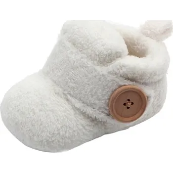 Dívčí bačkory Dětské zimní capáčky A2568 bílá 0-6 měsíců