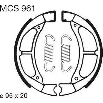 Motodíl Brzdové čelisti LUCAS MCS 961 YAMAHA PW 80 1991-2003