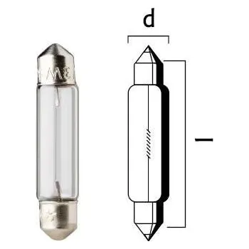 Autolékárnička ŽÁROVKA 12V3W SV5 5 6 2X28MM 10KS 5148