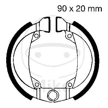 Brzda pro motocykl Sada brzdových čelistí EBC H335 neobsahuje pružiny H335
