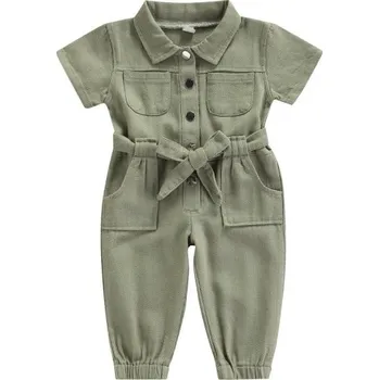 Dětský overall Dívčí overal T2631 armádní zelená 3