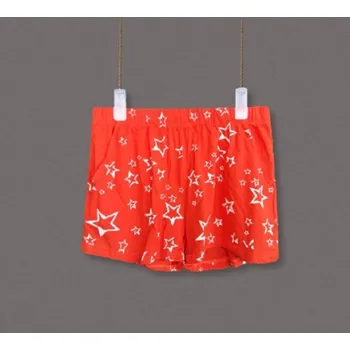 Pánská móda Pánské kraťasy s hvězdami oranžová M