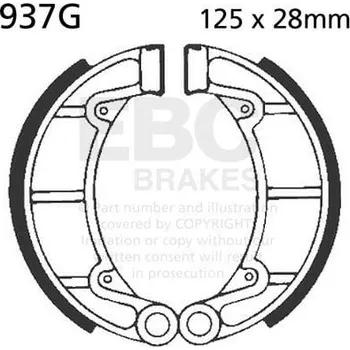 Motodíl Sada brzdových čelistí EBC 937G drážkovaný 937G
