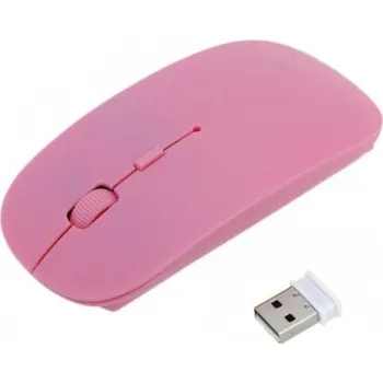 Myš Ultra tenká bezdrátová myš 1600 DPI růžová