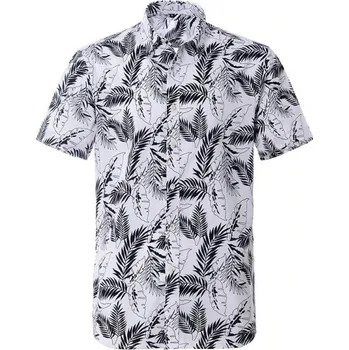 Pánská košile Pánská košile s listy F625 bílá S