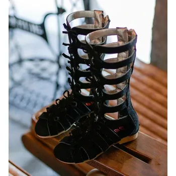 Dívčí kozačky Dívčí letní kožačky černá 25