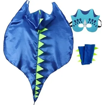 Karnevalová maska Dětský kostým dinosaurus tmavě modrá