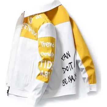 Pánská větrovka Pánská jarní/podzimní bunda A3007 žlutá L 1