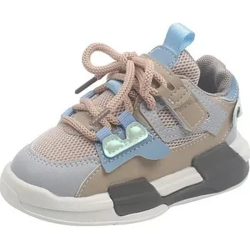 Dívčí tenisky Dětské prodyšné boty Dětské tenisky na jaro a podzim Outdoorová obuv pro děti šedá 25