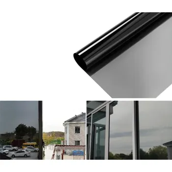 Roleta Jednosměrná okenní fólie na ochranu soukromí 40 x 300 cm Protisluneční fólie UV ochrana Okna Byt Dům Kancelář Interiér černá