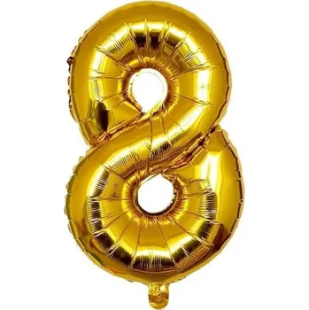 Balónek Narozeninový zlatý balónek s číslem 80 cm 8