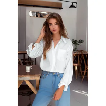 Dámská košile Dámská košile Trendyol Boyfriend Trendyol bílá 1077796