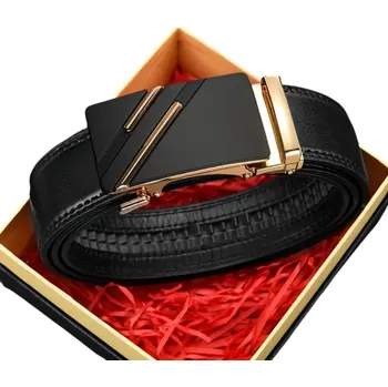 Opasek Pánský opasek z PU kůže 120 x 3,5 cm Stylový pásek s automatickou přezkou Elegantní doplněk do kalhot Nastavitelná délka Moderní pánská móda