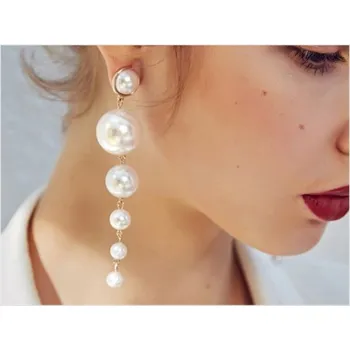 Náušnice Dlouhé náušnice z perel