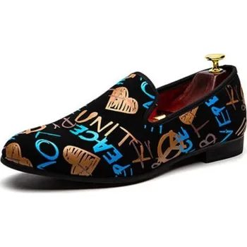 Pánské polobotky Pánské mokasíny s potiskem 46