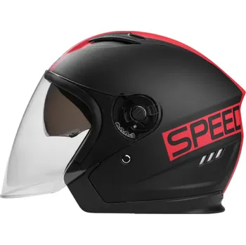 Motocyklové brýle Výklopná motocyklová helma 21,5 x 30 x 22 cm Dvojité hledí Ochranná helma z ABS materiálu Výklopné plexi Cestovní moto přilba červená