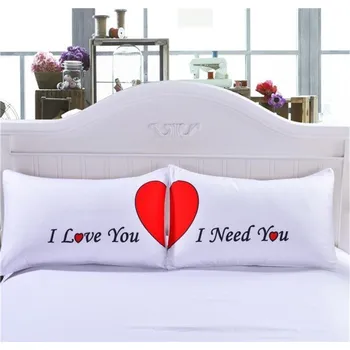 Dekorativní polštářek Povlaky na polštáře - I LOVE YOU, I NEED YOU