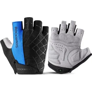 Chránič rukou Pánské cyklistické rukavice s potiskem pavučiny J2640 modrá XL