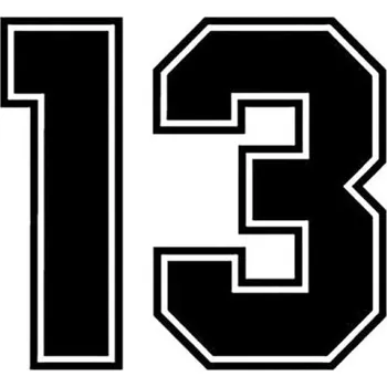 Samolepicí dekorace na vozidlo Samolepka na auto číslice 13 1