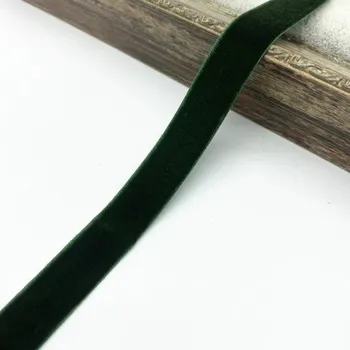 Balící papír Stuha 20 mm 4,6 m sametová Luxusní dekorační stuha Sametová stužka na balení dárků Svatební výzdoba Kreativní tvoření Ruční práce Aranžování tmavě zelená