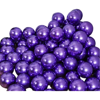 Balónek Metalické narozeninové balónky 50 ks fialová