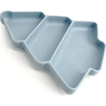 dětská jídelní sada Miska ve tvaru stromu šedá