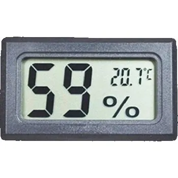 Meteostanice Digitální teploměr a vlhkoměr černá