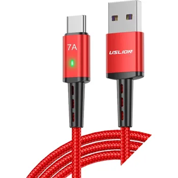 Datový kabel Rychlonabíjecí kabel USB-C 7 A 30 cm červená