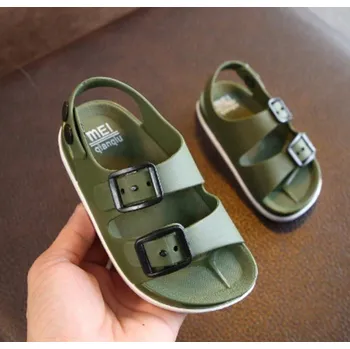 Dětská móda Chlapecké sandály s přezkami zelená 24