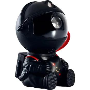 Noční světlo Hvězdný projektor Astronaut s ovladačem černá