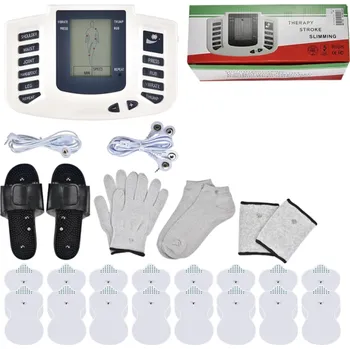 Masážní přístroj Svalový elektrostimulátor EMS s 16 gelovými polštářky Fyzioterapie Zeštíhlující masážní přístroj Posilovač břišních svalů s vybavením