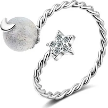 Prsten Dámský prstýnek s měsícem D2278 šedá