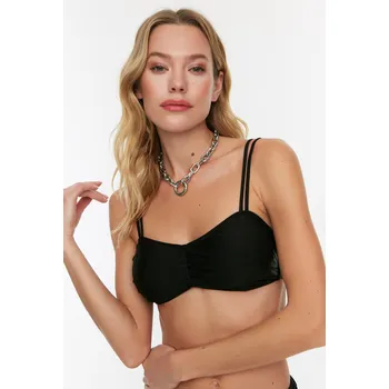 Dámské plavky Dámské plavky vrchní díl Trendyol Pleated Trendyol černá 1806131