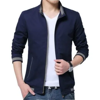 Pánská bunda Elegantní pánská jarní bunda J900 modrá XL
