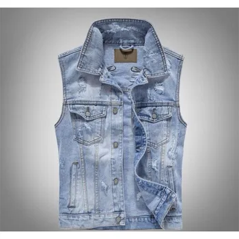 Pánská džínová vesta A3011 XS