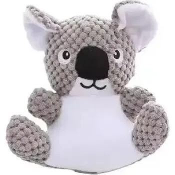 Hračka pro psa Pískací plyšová hračka pro psy Koala Interaktivní hračka se zvukem Odolná plyšová hračka pro žvýkání, aportování a přetahování