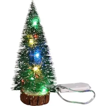 Vánoční dekorace LED vánoční stromek 15 cm vícebarevná