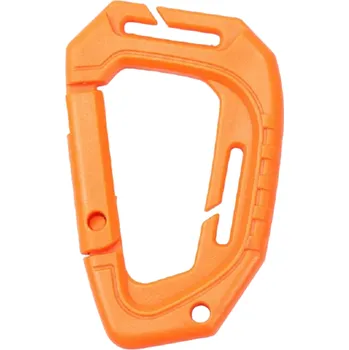 Sportovní střelba Profesionální horolezecká karabina 90 kg Karabina typu D 8,5 x 5,6 x 0,7 cm Horolezecké vybavení oranžová