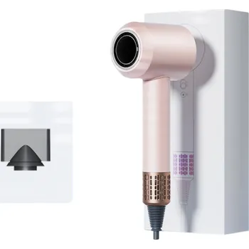 Fén Vysokorychlostí ionizační fén s nástavcem Výkonný lehký fén s ionizátorem 25,5 x 7,5 x 9,5 cm Fén na vlasy s nastavitelnou rychlostí a teplotou 900 W 210-240 V EU zástrčka růžová