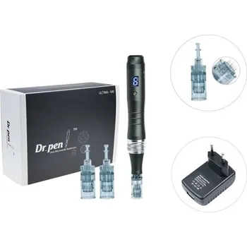 Mezoterapeutický přístroj na omlazení pleti a podporu růstu vlasů s 6 rychlostmi LCD displej Bezdrátové mikrojehličkovací zařízení na odstranění vrásek a tmavých kruhů pod očima s nastavitelnou hloubkou jehly Mikrojehličkové pero s 10 hlavicemi s 16 hroty