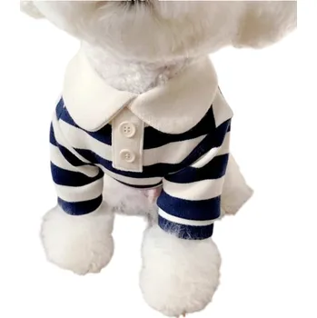 Obleček pro psa Stylová psí košile pro malé a střední psy 5,5 - 7,5 kg Bavlna Lehká a prodyšná polokošile Elegantní oblečení pro pejsky Pohodlný střih modrá