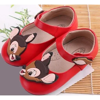 Dívčí obuv Dívčí kožené sandály A89 červená 27