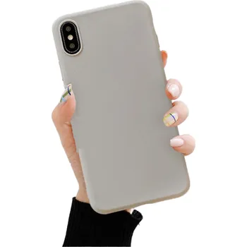 Pouzdro na mobilní telefon Silikonový matný obal pro Huawei P40 Lite šedá