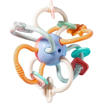 Chrastítko a kousátko s korálky 2v1