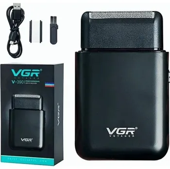 Holicí strojek Profesionální holicí strojek na vlasy i vousy Mini holící strojek s plovoucí hlavou a dvěma břity Přenosný dobíjecí strojek pro muže 9,3 x 5,5 x 1,5 cm černá