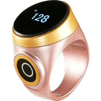 Chytré digitální počítadlo na prst dotykový displej bluetooth vodotěsné nabíjení USB čas modlitby počet hymnů růžová