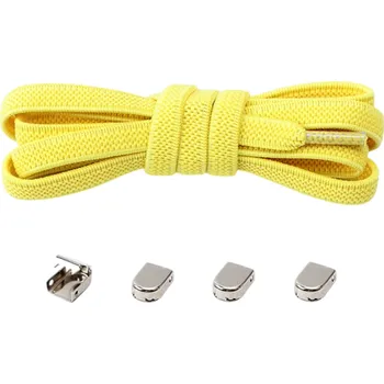 Tkaničky do bot Elastické tkaničky do bot 105 x 0,7 cm Bez zavazování pro děti i dospělé Jedna velikost Kovová přezka Rychlé obouvání Sportovní styl žlutá