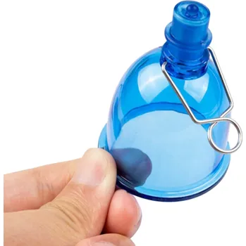 Vibrátor Modrá sací čepička pro silikonové návleky na penis velikost L s háčkem pro upevnění tahu, diskrétní balení